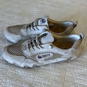 OBECK Cloud Comfort Sneakers Size 8 Tan Suede Mesh Athletic Walking Shoes